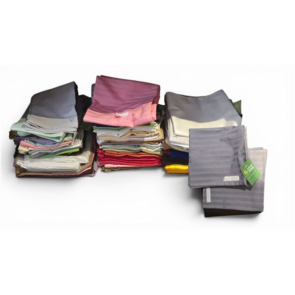 New Group of Assorted Organic Cotton Pillow Cases - includes 16" x 16" Size, Various Colors & Types