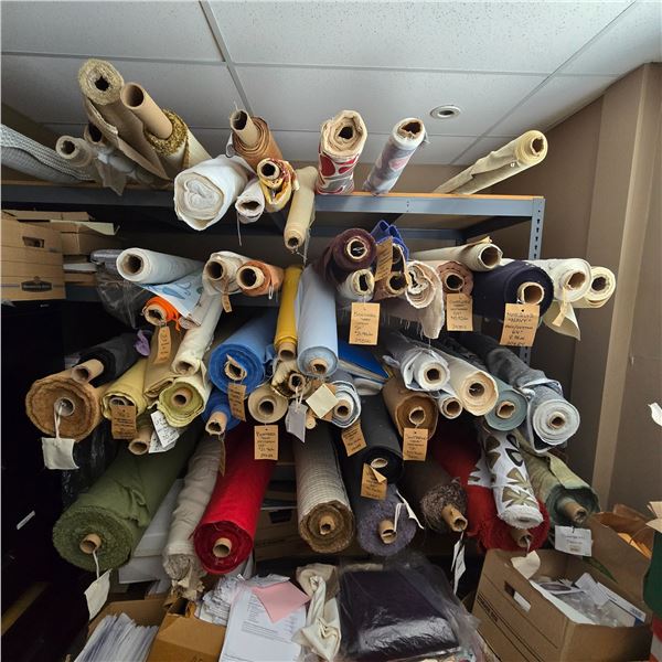 New Large Group of Assorted Fabric Rolls - Various Designs/Types & Sizes (Must Take All)