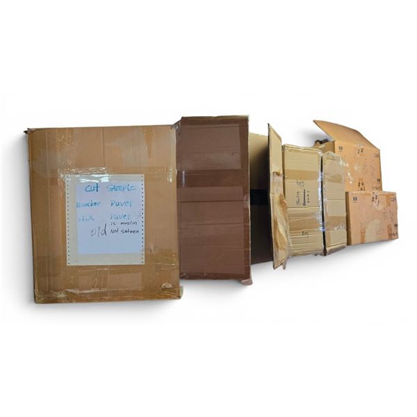 Group of Linens and Bedding Supplies, Cut Samples, and More