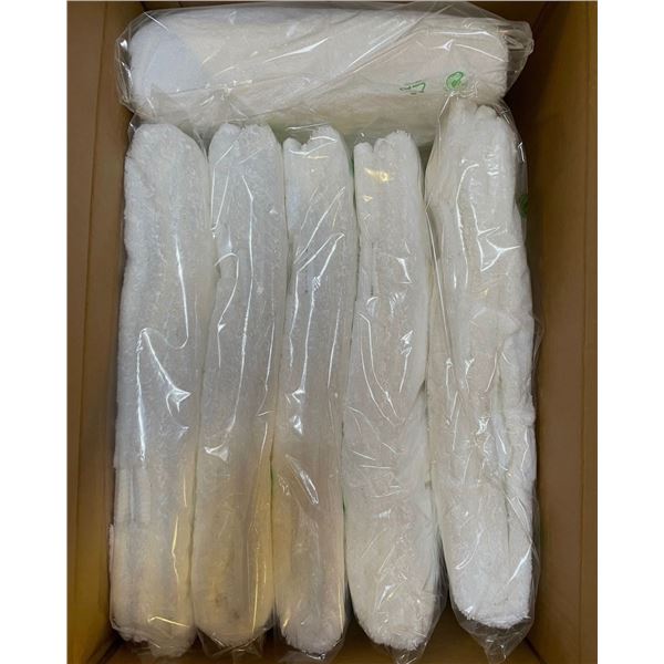 Box of New Organic Towels, Bath Sheets, Ivory, Size 90x182 cm (Approx. 12 Pcs)  - R.V. $129.99/pcs