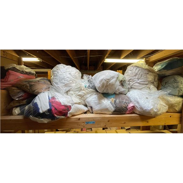 Shelf of Assorted Fabric (Mixed Colours and Types)