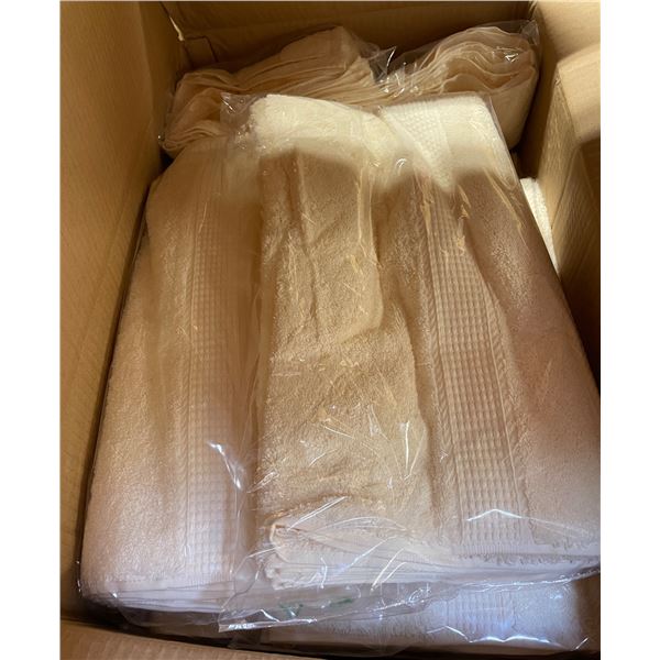 Box of New Hand Towels, Ivory, Size 40x76 cm (Approx. 39 Pcs) - R.V. $38.99/pcs