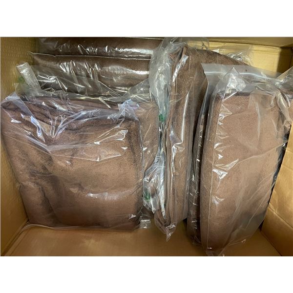 Box of New Bath Towels, Chocolate, Size 70x132 cm (Approx. 30 Pcs) - R.V. $89.99/pcs