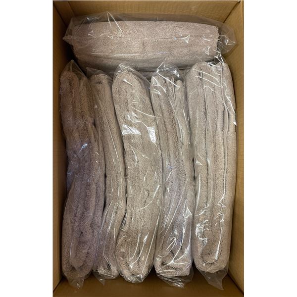 2 Boxes of New Bath Sheets, Taupe, Size 90x182 cm (Approx. 12 Pcs) - R.V. $129.99/pcs