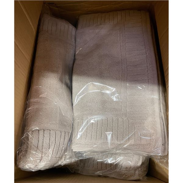 Box of New Terry Feet Towels, Taupe, Size 50x76 cm (Approx. 21 Pcs) - R.V. $59.99/pcs
