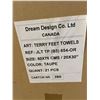 Image 2 : Box of New Terry Feet Towels, Taupe, Size 50x76 cm (Approx. 21 Pcs) - R.V. $59.99/pcs