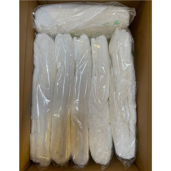 Box of New Organic Towels, Bath Sheets, Ivory, Size 90x182 cm (Approx. 12 Pcs)  - R.V. $129.99/pcs