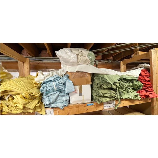 Shelf of Assorted Fabric - Various colours