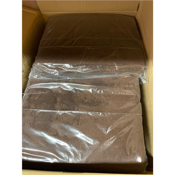 Large Box of New Mixed Bath and Hand Towels, Chocolate, Size 70x132 cm
