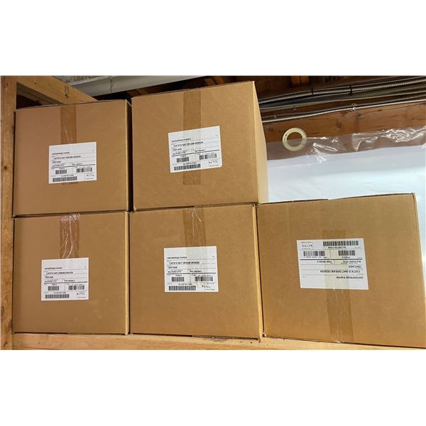 5 Boxes of Enterprise Paper Bags, 13x7x15 Nat Dream Design (150/Case)