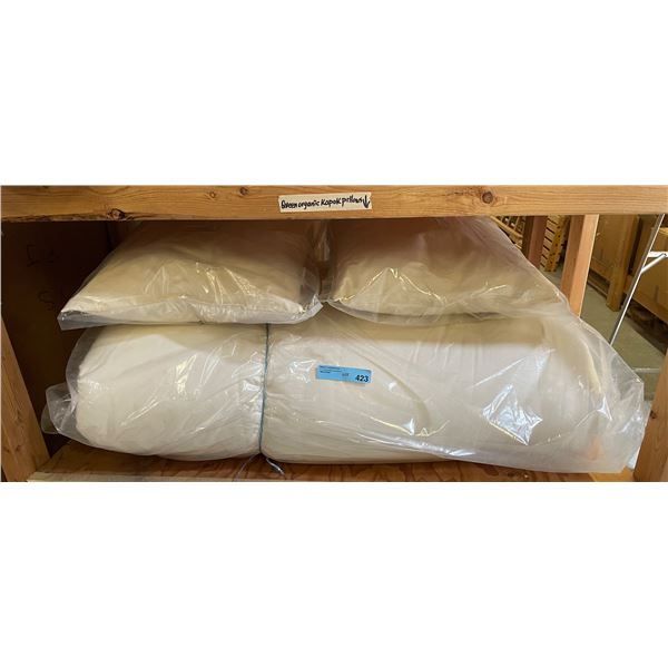 New Natural Kapok Tatami (approx. W38") with 2 Cushion Inserts