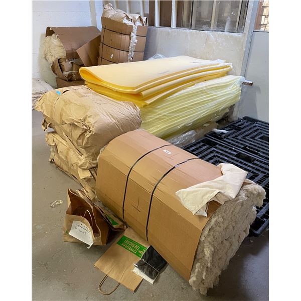 Group of Foam Pads and Cotton Fibers