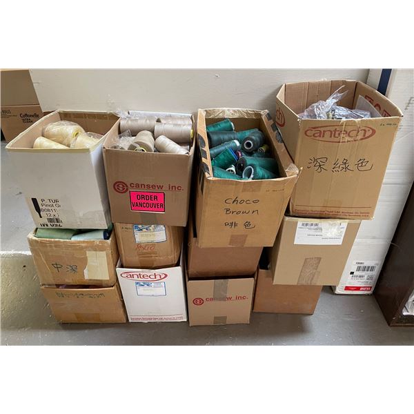 Group of Mixed Thread Spools