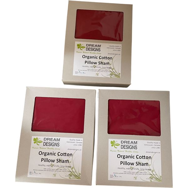 26-Pcs New Organic Cotton Pillow Sham, Paprika (Assorted Sizes, Primarily King, Queen - Pair per box