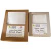 Image 2 : 15-Pcs New Organic Cotton Pillow Sham & Fitted Sheet, 6-Bag Single Pillow Case, White (Sizes and Typ