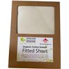 Image 1 : 3-Pcs New Organic Cotton Sateen Flat Sheet, Natural (Twin)