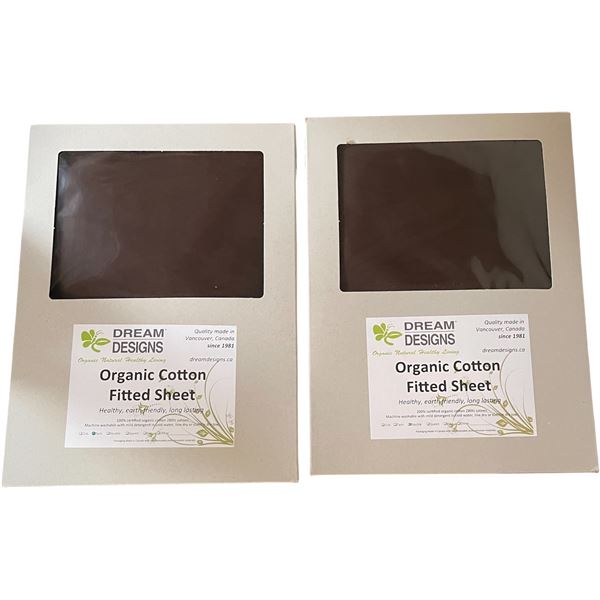 16-Pcs New Organic Cotton Fitted Sheet, Brown (Assorted Sizes - Primarily Double, Twin)