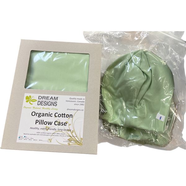 20-Pcs New Organic Cotton Pillow Sham, 2-Bag of Peanut Case, Light Green (Sizes and Types May Vary)