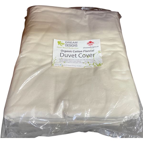 3-Pcs Organic Cotton Flannel Duvet Cover (Double)