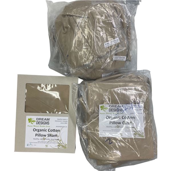 10-Pcs New Organic Cotton Pillow Sham, 1-Bag Single Pillow Case - Taupe (Sizes and Types May Vary)
