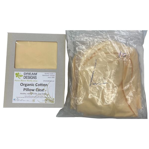 18-Pcs New Organic Cotton Pillow Case, 2-Bag Peanut Case - Yellow (Sizes and Types May Vary)