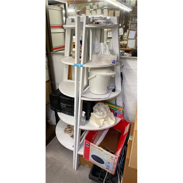 Corner Shelves with Panasonic Water Boiler, Philips Stereo System