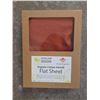 Image 3 : Group of New Organic Cotton Sateen Flat Sheet - Red (Sizes May Vary)