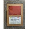 Image 2 : Group of New Organic Cotton Sateen Fitted Sheet - Red (Sizes May Vary)