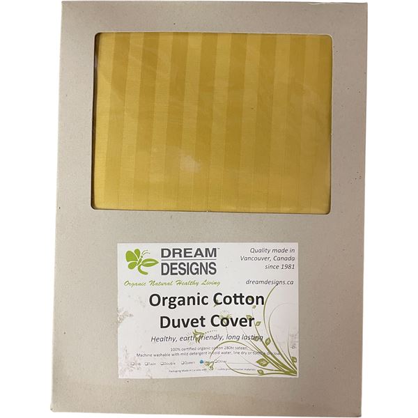 4-Pcs New Organic Cotton Duvet Cover, Golden Beige (Sizes and Types May Vary)