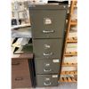 Image 3 : 5-Pcs Office Lot: Wooden Shelf (Shelf H64"), Desk (W48" x 29"), Chair, 2 Filing Cabinets