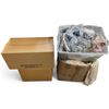 Image 1 : 4 Boxess Misc Items - New Eye Masks, Fabric Remnants, and More