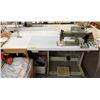 Image 1 : Juki DDL-5550-6 Industrial Sewing Machine with Table (approx. 47" x 21") -Includes L-shape Table W64