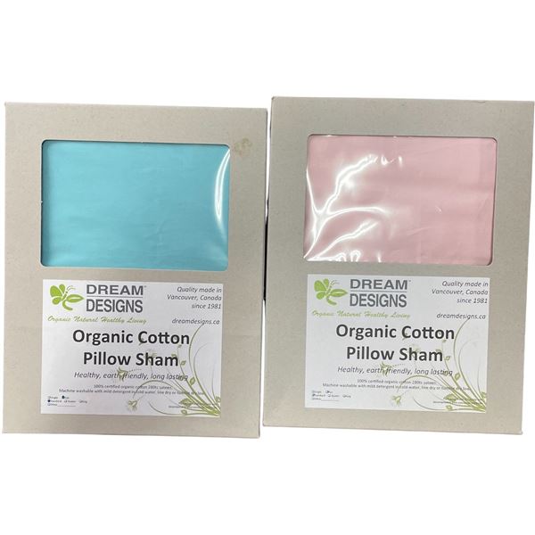 Group of New Organic Pillow Sham and Case (Assorted - Sizes and Types May Vary)
