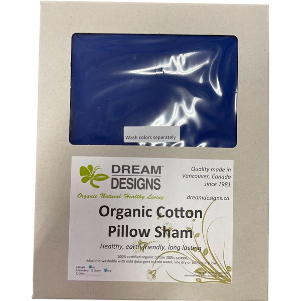 8-Pcs New Organic Cotton Pillow Sham, 2-Bag Pillow Case, Midnight (Sizes and Types May Vary)