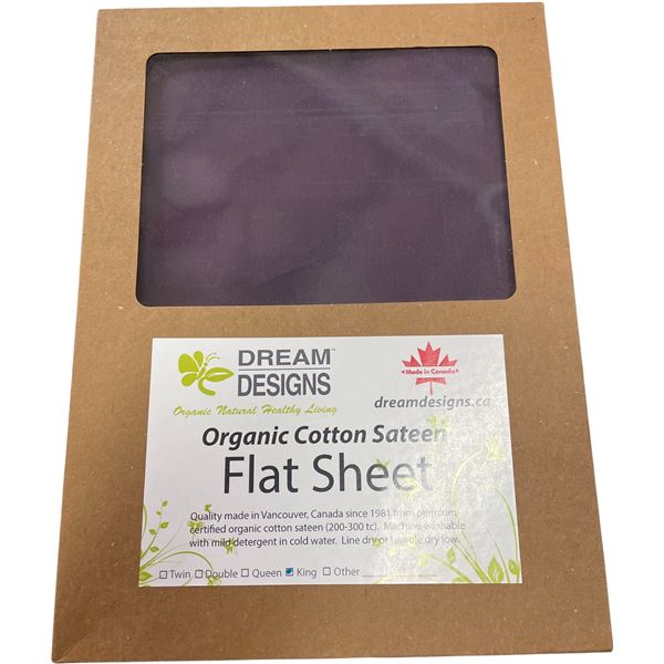 10-Pcs New Organic Cotton Flat Sheet, Violet (Mixed - Sizes and Types May Vary)
