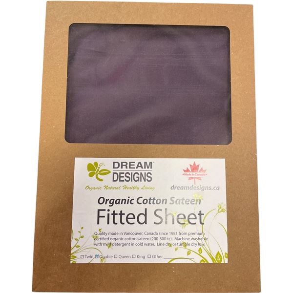 12-Pcs New Organic Cotton Fitted Sheet, 2-Bag Pillow Case, Violet (Primarily Twin, Double)- Sizes an