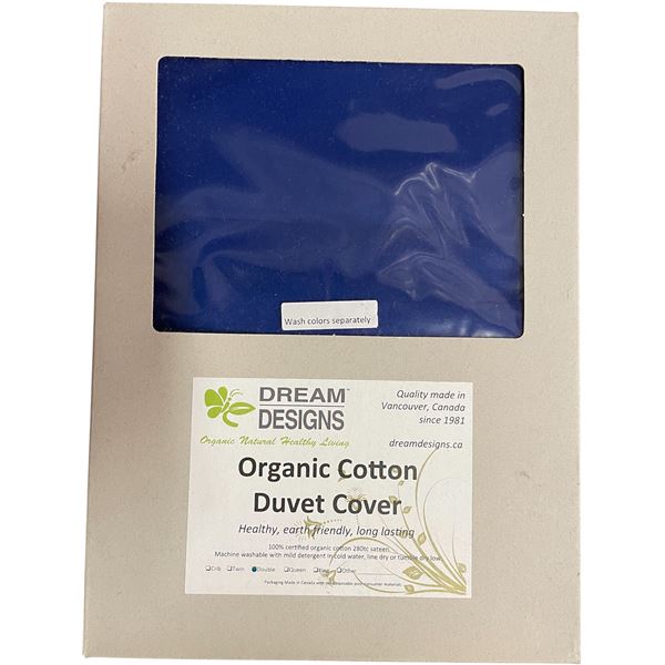 14-Pcs New Organic Cotton Duvet Cover, Midnight (Primarily King, Queen) - Sizes and Types May Vary)