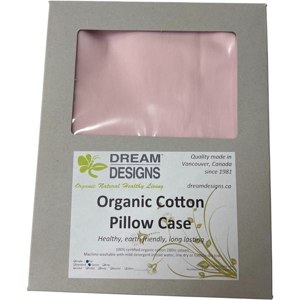 9-Pcs New Natural Cotton Pillow Case, Box of Pillow Case, Pink (Sizes and Types May Vary)