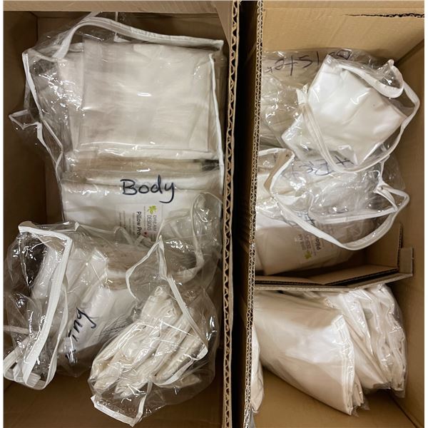 2-Boxes of New Assorted Pillow Case, White (Sizes and Types May Vary)