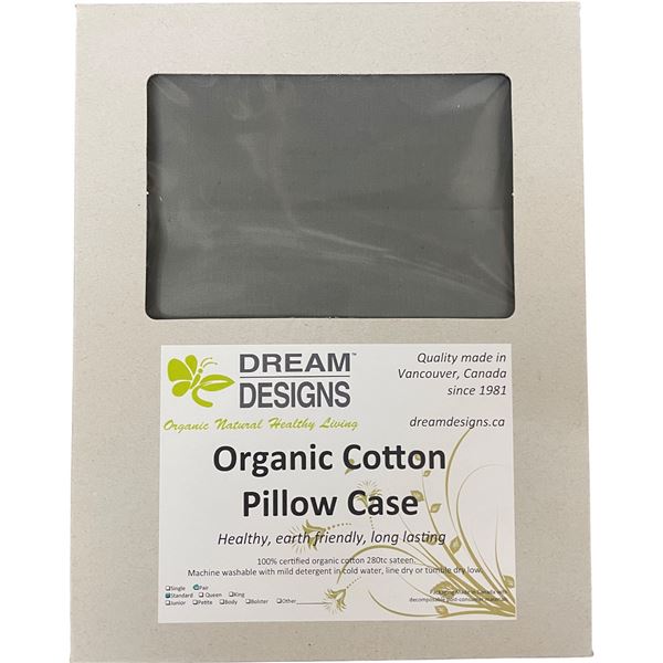 15-Pcs New Organic Cotton Pillow Case, Box of Pillow Case, Dark Grey (Sizes and Types May Vary)