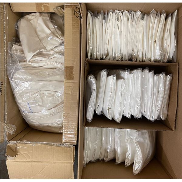 2-Boxes of New Assorted Pillow Case, Light Beige (Sizes and Types May Vary)
