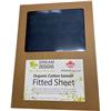 Image 1 : 17-Pcs New Organic Cotton Sateen Fitted Sheet, Dark Blue (Primarily Twin, Double - Sizes and Types M