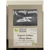 Image 3 : Group of New Organic Cotton Bed Sheet, Cover Pillow Case, Striped Charcoal (Sizes and Types May Vary