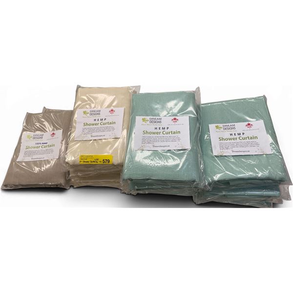 Group of New Assorted Hemp Shower Curtain (Colour, Sizes and Types May Vary)