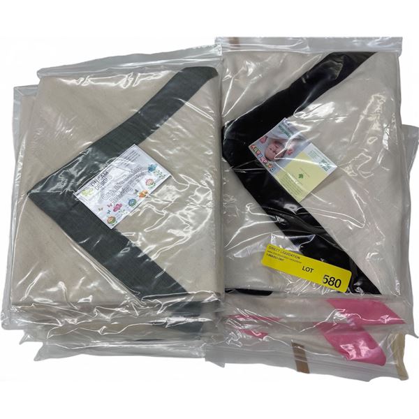 8-Pcs New Organic Cotton Receiving Blanket - R.V. $160 - 28" x 35" (Colour and Size May Vary)