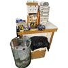 Image 1 : Group of Office Supplies, Plastic Drawer Unit, Mesh Basket Bin, and More