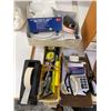 Image 2 : Group of Office Supplies, Plastic Drawer Unit, Mesh Basket Bin, and More