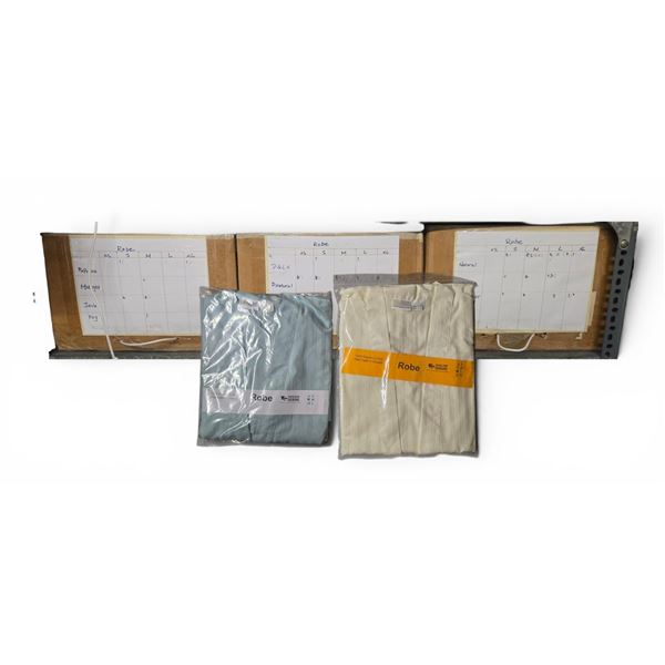 100% Organic Cotton Robes- 3 Boxes. Assorted Sizes & Colors