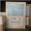 Image 2 : Organic Cotton 280tc Sateen, Light Blue, Fitted Sheets - approx. 7 pcs /  Various Sizes:  King (x3) 