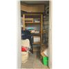Image 1 : Room Content Lot - includes Assorted Fabrics, Wooden Mirror, Set of 4 Folding Chairs & More